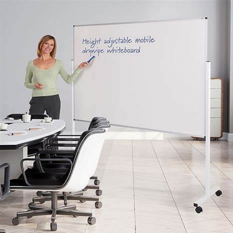 Height Adjustable Mobile Whiteboard